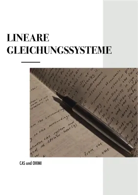 Lineare Gleichungssysteme 