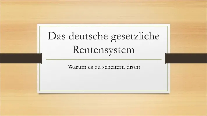 Lösungen für Probleme der Rentenversicherung: Rente 2030 und Mehr