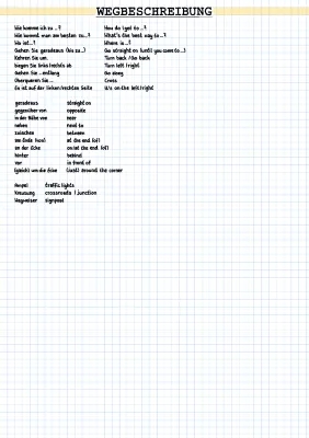 Wegbeschreibung Englisch Übungen PDF für Klasse 5 und 6 mit Lösungen