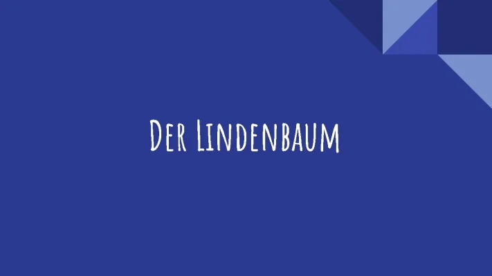 Der Lindenbaum von Wilhelm Müller und Schubert - Gedichtanalyse und Noten