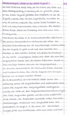 Rede an die Hitlerjugend 1935: Text, Zusammenfassung, und Analyse