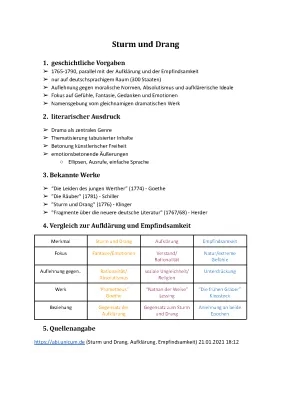 Sturm und Drang Epoche: Themen, Autoren, Gedichte und Merkmale