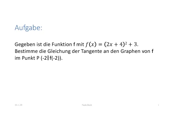 Tangentenprobleme lösen: Tangente berechnen, Steigung, Aufgaben & mehr