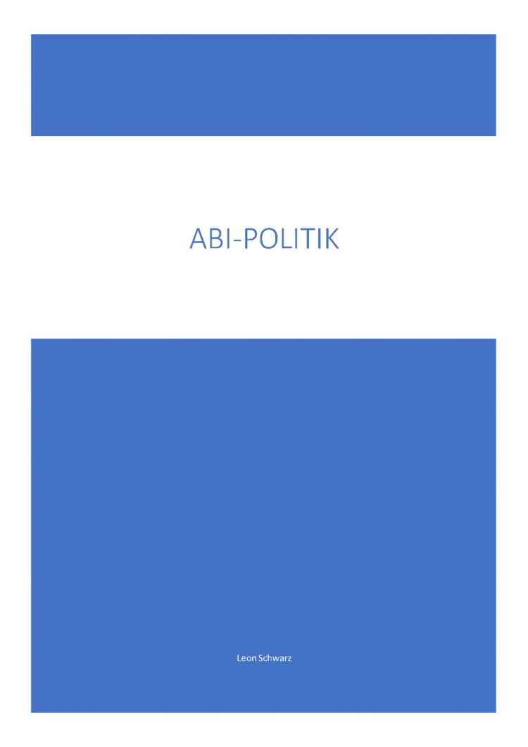 Soziale Marktwirtschaft und Friedenssicherung - Abitur 2024 Lernzettel