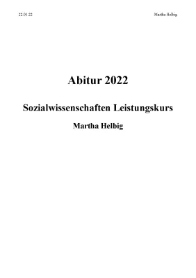 Sowi Abitur NRW 2024 Lernzettel und Klausuren