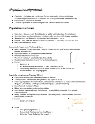 Populationsökologie: Definition, Beispiele und Logistisches Wachstum