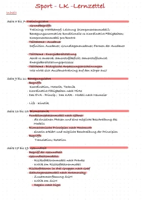 Trainingslehre und Sporttheorie für die Schule - Zusammenfassung und PDFs