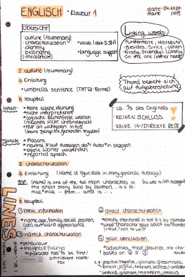 Characterization Examples & English Linking Words PDF for School