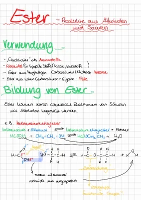 Veresterung und Ester: Eigenschaften, Strukturformel und Beispiele für Kinder