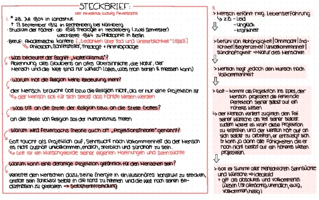 Projektionstheorie und Feuerbachs Religionskritik einfach erklärt