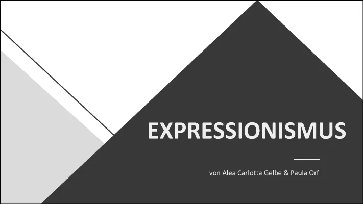 Farben im Expressionismus: Kunst, Literatur & Musik - Arbeitsblätter 10. Klasse