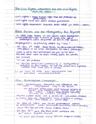 Summary of the American Civil Rights Movement and the Civil Rights Act of 1964