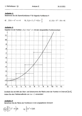 Integralrechnung Übungen & Aufgaben mit Lösungen – Klasse 11 & 12 PDF