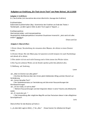 Erzähltextanalyse Beispiel PDF: Peter Bichsel San Salvador und Die Tochter