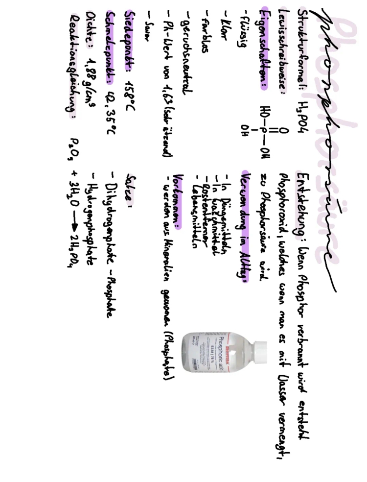Steckbrief: Phosphorsäure