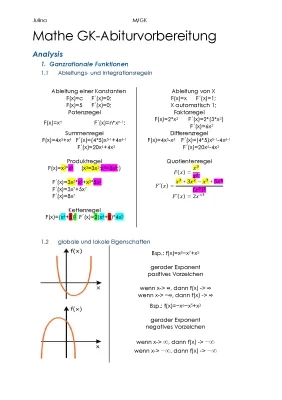 Mathe-Abi Vorbereitung: Analysis, Stochastik & E-Funktion Aufgaben und Lösungen