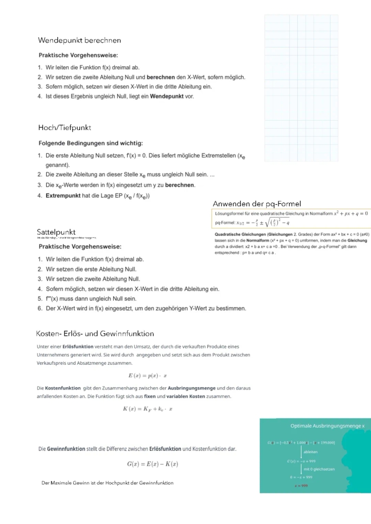 Für was braucht man die Kurvendiskussion? Hochpunkt und Tiefpunkt berechnen leicht gemacht!