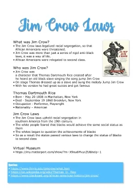 Jim Crow Laws Simply Explained for Kids: History and Facts