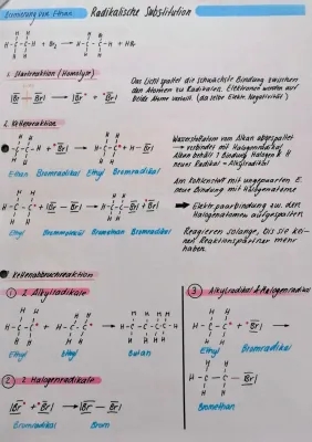 Radikalische Substitution einfach erklärt: Bromierung von Ethan - Reaktionsgleichung & Aufgaben