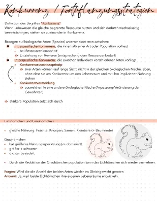 Konkurrenzstrategien und Fortpflanzungsstrategien: Intraspezifische und Interspezifische Beziehungen mit Eichhörnchenbeispielen