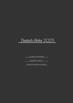 Abitur 2023: Der Untertan, Corpus Delicti & Mario und der Zauberer