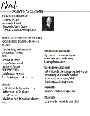 George Herbert Mead - Symbolischer Interaktionismus einfach erklärt - Rolle, I, Me, Self