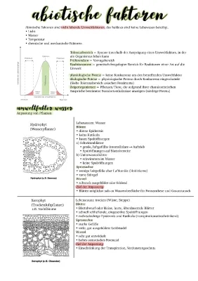 Biotische und Abiotische Faktoren: Beispiele und Tabelle für Kinder