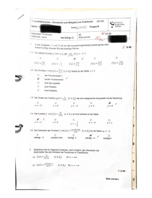 Grenzwerte und Stetigkeit einfach erklärt - Regeln, Beispiele & Aufgaben (Klasse 11)