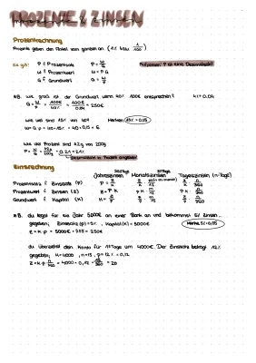 Prozentrechnung & Zinsrechnung 