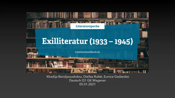 Exilliteratur: Bekannte Autoren, Werke und Gedichte