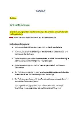 Entwicklungspsychologie Zusammenfassung: Grundlagen, Theorien und Modelle für Kinder 0-12