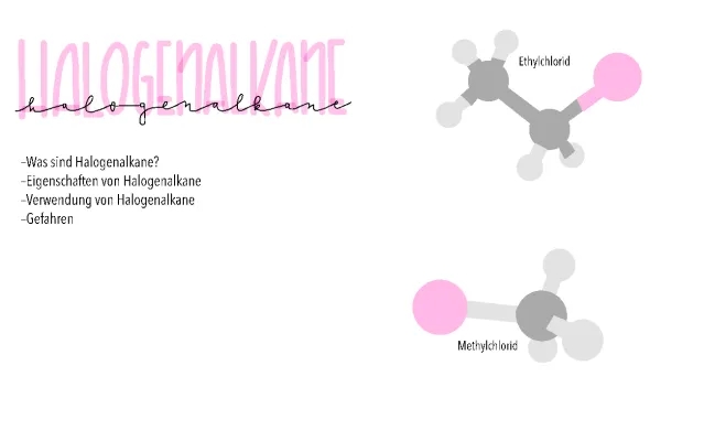 Halogenalkane: Eigenschaften, Beispiele und Verwendung