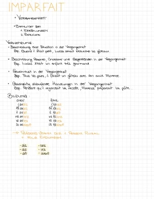 Französische Zeitformen: Tabelle und Übungen (PDF)