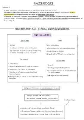 10 Maxime Hurrelmann Zusammenfassung & Stressmodell nach Lazarus PDF - Abitur 2023