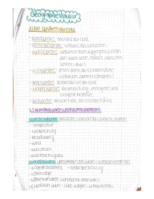 Geographie Klausur 11/1