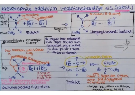 elektrophiler Additionsmechanismus