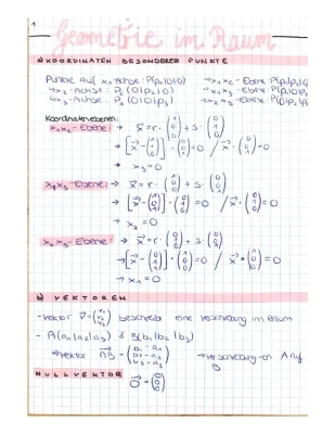 Vektoren Zusammenfassung PDF: Einfache Erklärung und Aufgaben mit Lösungen