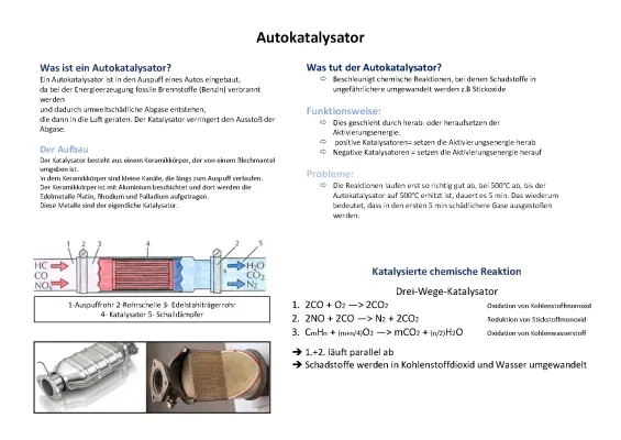 Wie funktioniert ein Katalysator im Auto? (Katalysator Auto Benzin & Diesel, Abgaskatalysator)