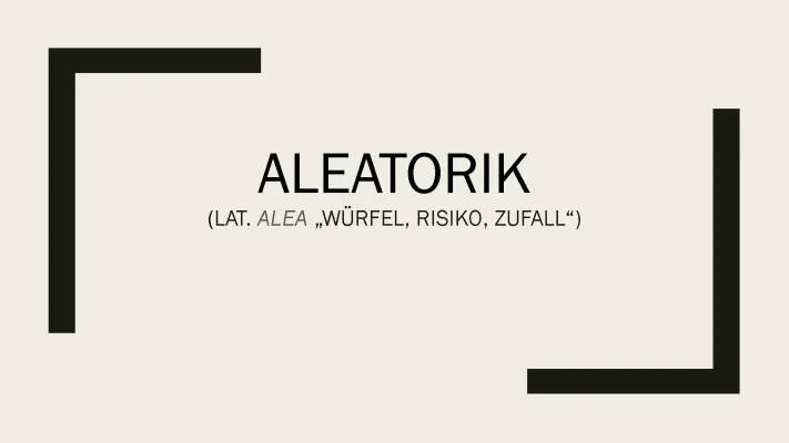 Aleatorik Musik: Merkmale, Beispiele und Werke - John Cage und Serielle Musik leicht erklärt