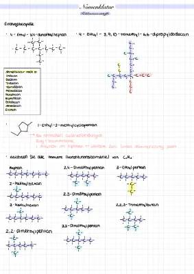 Nomenklatur Alkane: Einfache Übungen und Lösungen für Kids