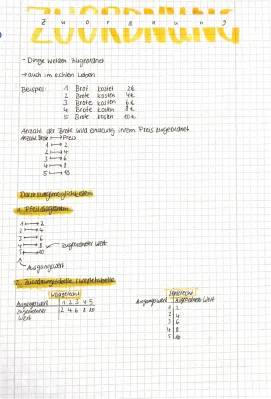 Zuordnung Mathe Klasse 6, 7, und 8 - Beispiele und Arbeitsblätter