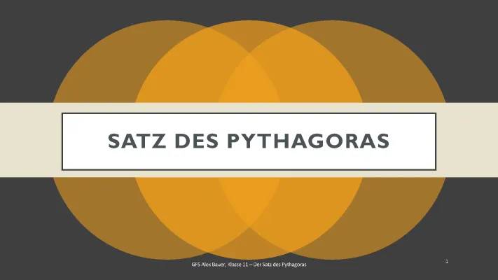 Weitere Beweise für den Satz des Pythagoras - GFS Mathe Klasse 9