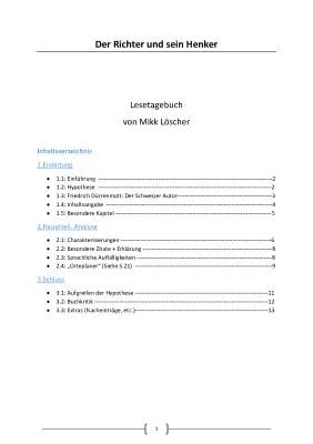 Der Richter und sein Henker: Zusammenfassung, Kapitel und Charakterisierung einfach erklärt