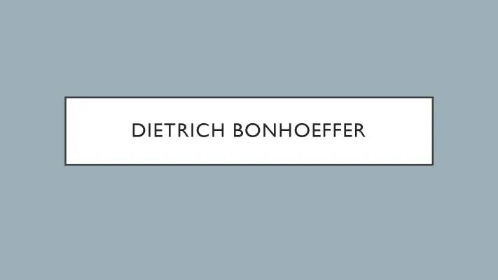 Die Biografie von Dietrich Bonhoeffer für Kinder: Lebenslauf, wichtige Stationen und letzte Worte