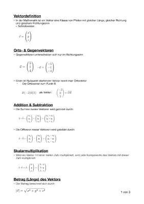 Vektorrechnung einfach erklärt - Grundlagen, Aufgaben und Beispiele