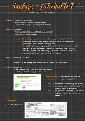 Fictional Text Analysis PDF - Example & Useful Phrases