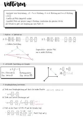 Vektoren und Geometrie einfach erklärt - PDF Übungen und Lösungen für die Schule