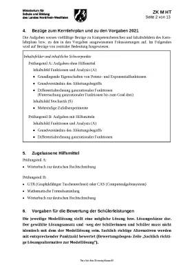 Zentrale Klausur EF NRW 2025 - Mathe und Deutsch Lösungen