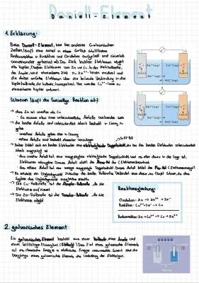 Daniell-Element und Galvanische Zelle: Aufbau, Reaktionsgleichung und Experimente