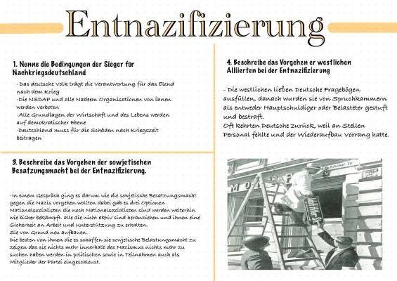 Entnazifizierung und SBZ in Deutschland nach 1945